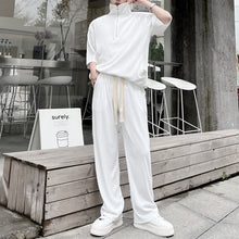 Load image into Gallery viewer, Solid Color Short Sleeve T-Shirt Pants Set
