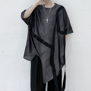 Cropped Ribbon Embellishment Doll Sleeve T-Shirt