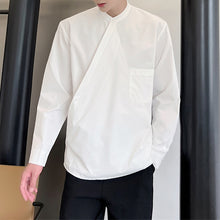 Load image into Gallery viewer, Diagonal Placket Simple Long Sleeve Shirt
