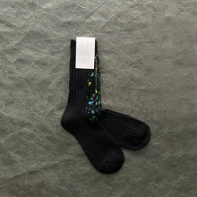 Load image into Gallery viewer, Splash Ink Thick Line Crew Socks
