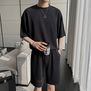 Breathable Short Sleeve T-Shirt Shorts Set
