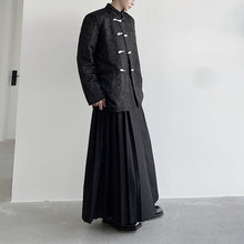 Load image into Gallery viewer, Dark A-Line Pleated Culottes Hakama Pants
