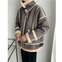 Load image into Gallery viewer, Winter Stitching Thickened Loose Coat
