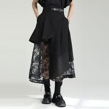 Load image into Gallery viewer, Irregular High-waist Paneled Mesh Skirt
