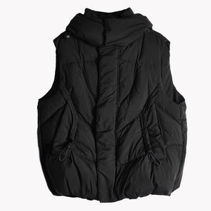 White Duck Down Hooded Down Vest