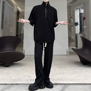 Solid Color Short Sleeve T-Shirt Pants Set