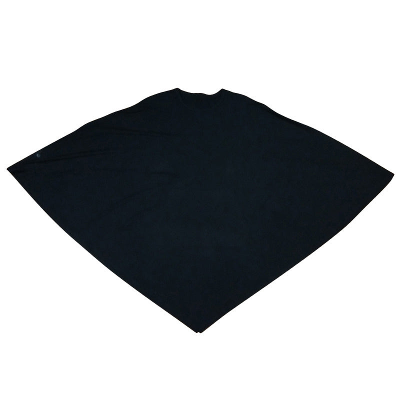 Black Costume Sleeveless Cape T-Shirt