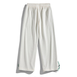 Loose Drawstring Wide-Leg Track Pants