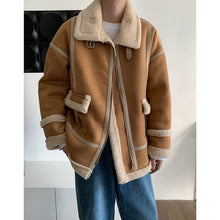 Load image into Gallery viewer, Winter Stitching Thickened Loose Coat
