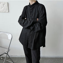 Load image into Gallery viewer, Retro Stand Collar Literary Long Sleeve Shirt
