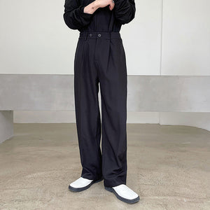 Irregular Diagonal Drape Suit Pants