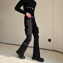 Load image into Gallery viewer, Mid-Low Rise Slim Cargo Pockets Flared Pants
