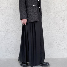 Load image into Gallery viewer, Dark A-Line Pleated Culottes Hakama Pants

