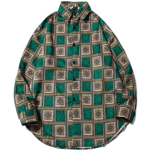 Retro Barklow Check Print Casual Shirt