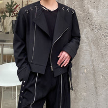 Load image into Gallery viewer, Cropped Jacket With Metal Belt
