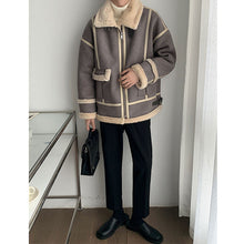 Load image into Gallery viewer, Winter Stitching Thickened Loose Coat
