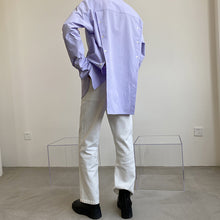 Load image into Gallery viewer, Purple Back Slit Thin Shirt
