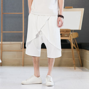 Loose Casual Fake Two Piece Baggy Pants