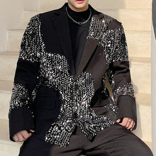 Load image into Gallery viewer, Irregular Silver Sequin Casual Suit
