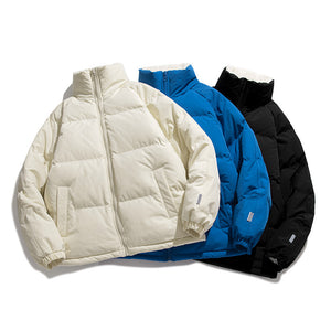 Stand Collar Zipper Thick Coat