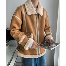 Load image into Gallery viewer, Winter Stitching Thickened Loose Coat
