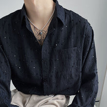 Load image into Gallery viewer, Sequined Long Sleeve Loose Shirt
