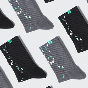Splashed Ink Graffiti Luminous Tube Socks