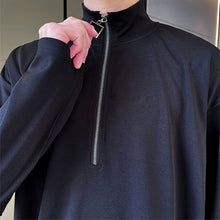 Load image into Gallery viewer, Half-zip Stand-up Collar Shirt

