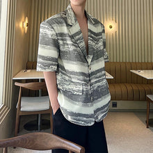 Load image into Gallery viewer, Tie Dye Short Sleeve Suit Jacket
