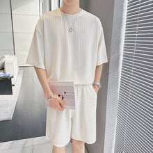 Load image into Gallery viewer, Breathable Short Sleeve T-Shirt Shorts Set
