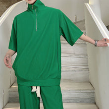 Load image into Gallery viewer, Solid Color Short Sleeve T-Shirt Pants Set
