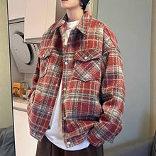 Load image into Gallery viewer, Vintage Plaid Lapel Jacket
