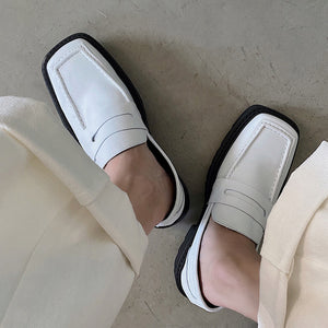 Retro Square Toe Casual Shoes