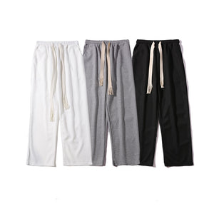 Retro Solid Straight Casual Pants