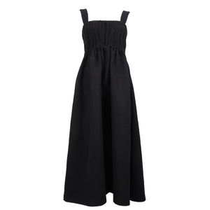 Woolen Pleated Strappy Dress