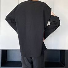 Load image into Gallery viewer, Shoulder Cutout Hem Split Bottom Shirt
