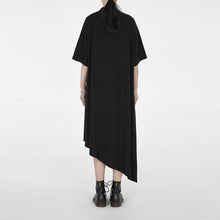 Load image into Gallery viewer, Diagonal Hem Short Sleeve Dress
