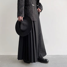 Load image into Gallery viewer, Dark A-Line Pleated Culottes Hakama Pants

