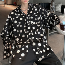 Load image into Gallery viewer, Printed Polka Dot Loose Long Sleeve Shirt
