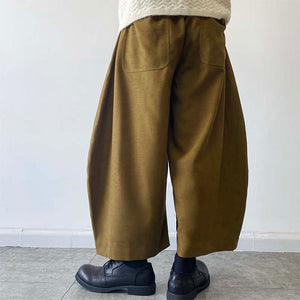 Japanese Retro Cropped Wide Leg Pants