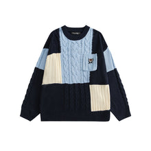 Load image into Gallery viewer, Colorblock Round Neck Couple Sweater
