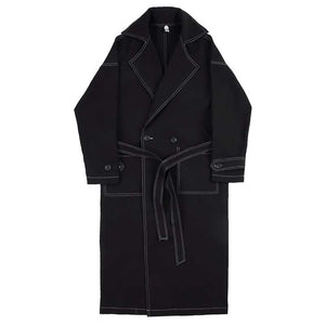 Mid Length Lapel Windbreaker Jacket