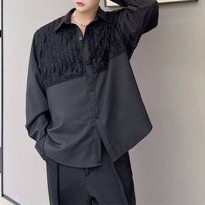 Ruffled Trim Casual Shirt