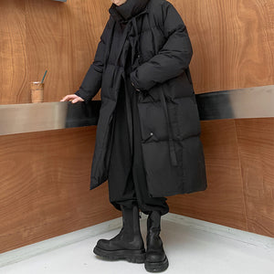 Black Strap Mid Length Coat
