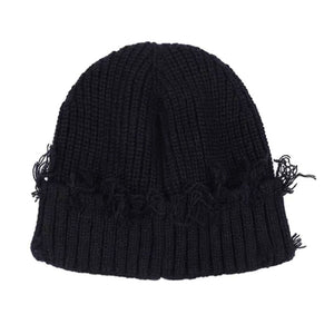 Raw Edge Knitted Hat