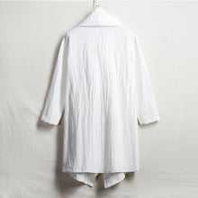 Load image into Gallery viewer, Vintage Linen Mid-Length Stand Collar Trench Coat
