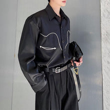 Load image into Gallery viewer, Contrast Color Hemming Long Sleeve Shirt
