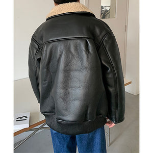 Vintage Faux Leather Thickened Jacket