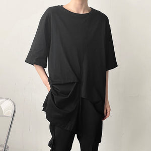 Asymmetric Loose Short Sleeve T-Shirt