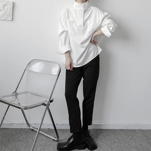 Thick Stand Collar Loose Shirt